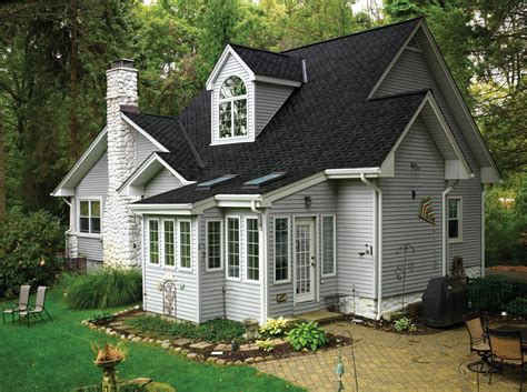 grey black roof house